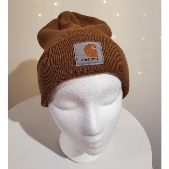 Carhartt Other - Carhartt Mens OFA Brown Acrylic Hat Liner Headwear Ribbed Stretch Knit Beanie